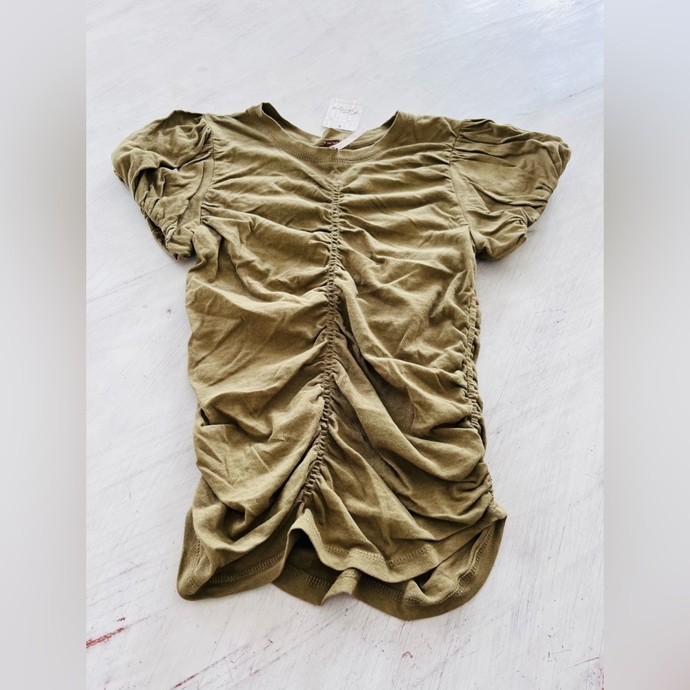 Free People Better Days Tee in Army Size XS NWT $68 - Picture 2 of 9